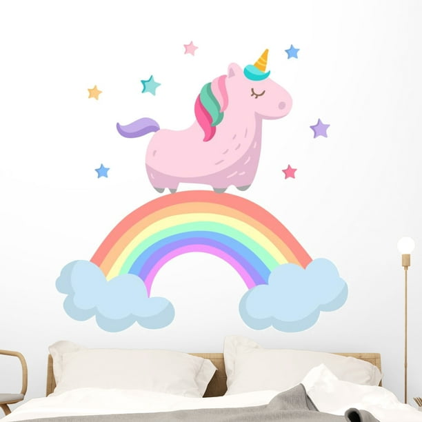 Unicorn Sun & Rainbow Wall Sticker WS-41411 